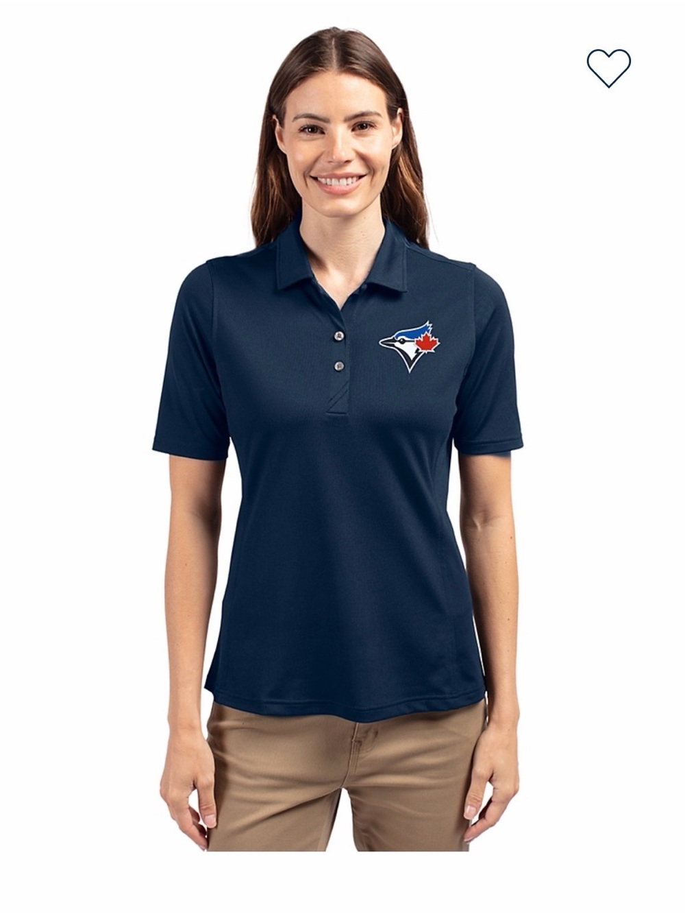 Toronto Blue Jays Cutter & Buck Virtue Recycled Featherlight Pique Womens Polo